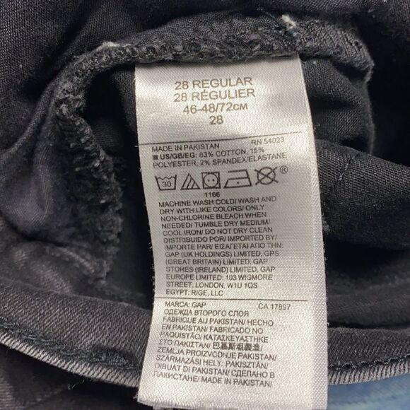 Gap Denim Black Washed High Rise Legging Size 28R - Picture 6 of 6